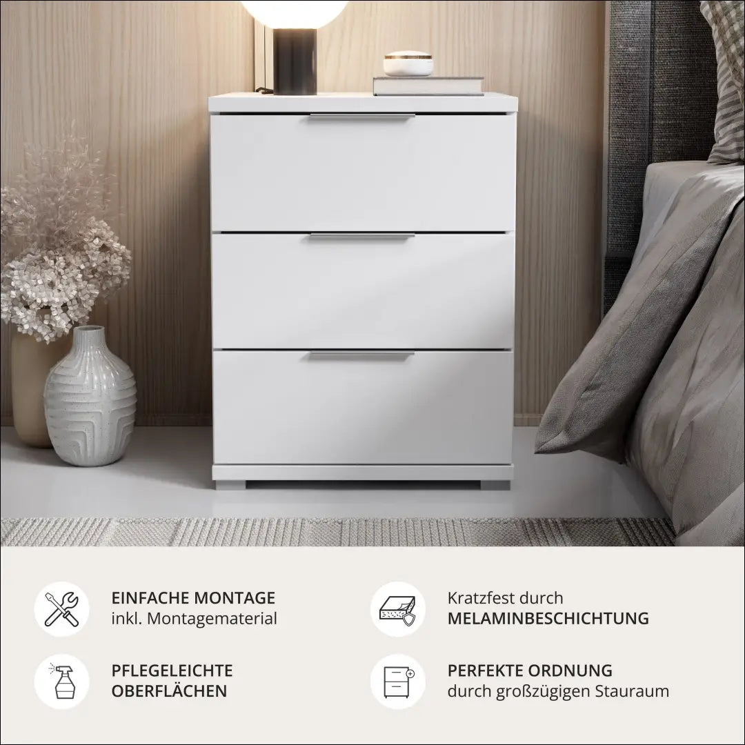 Naktinis staliukas GI830 - €39 Save 50% 25-50, __label:Pristatymas 1-2 d.d., color-balta, material-mediena, miegamojo