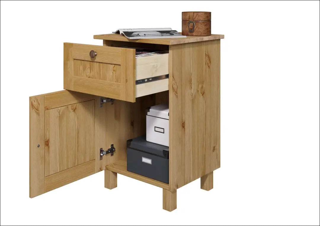 Naktinis staliukas GI861 - €68 Save 50% 50-100, __label:Pristatymas 1-2 d.d., color-ruda, material-medzio-masyvas,