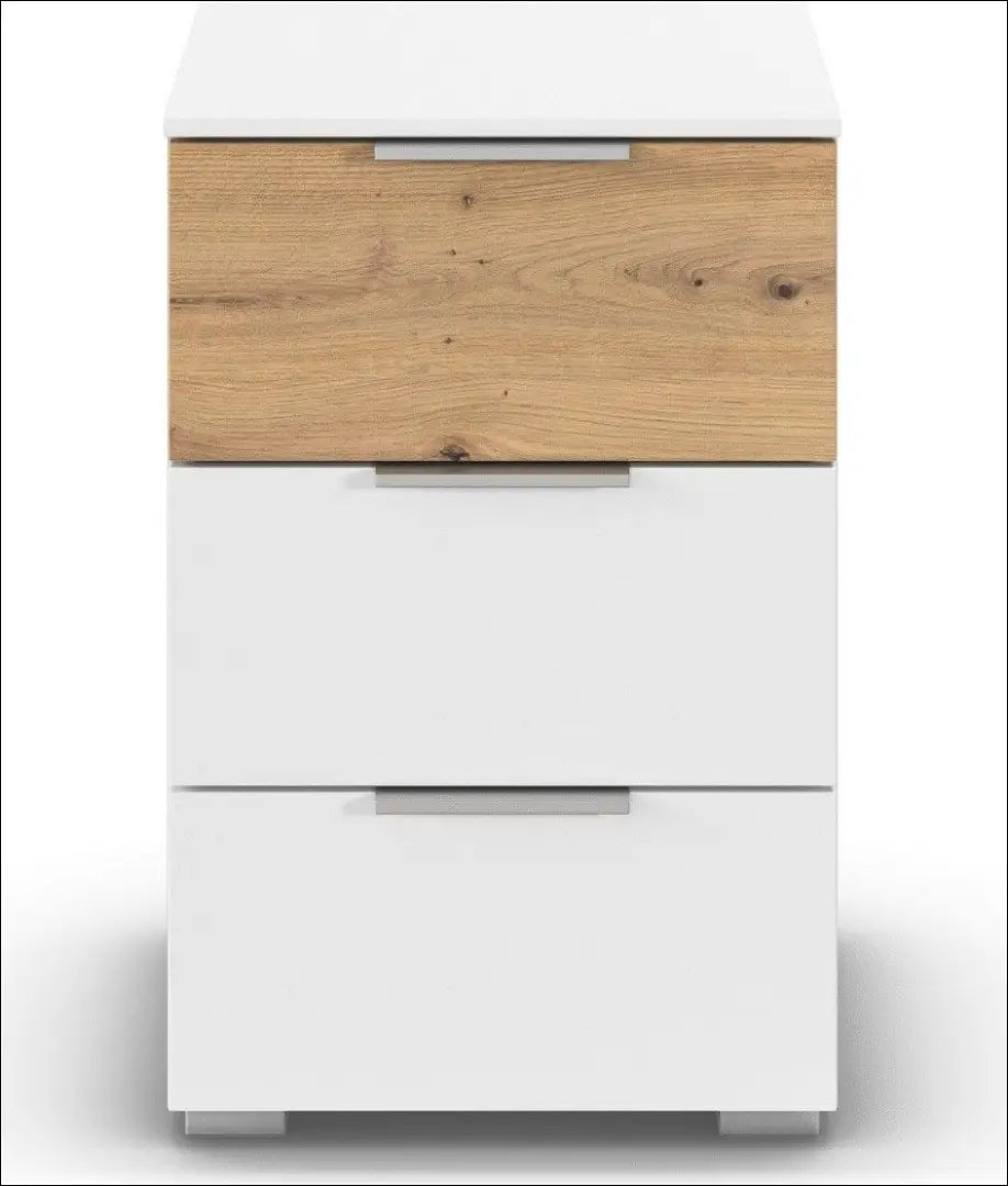 Naktinis staliukas GI863 - €85 Save 50% 50-100, __label:Pristatymas 1-2 d.d., color-balta, color-ruda, material-mediena
