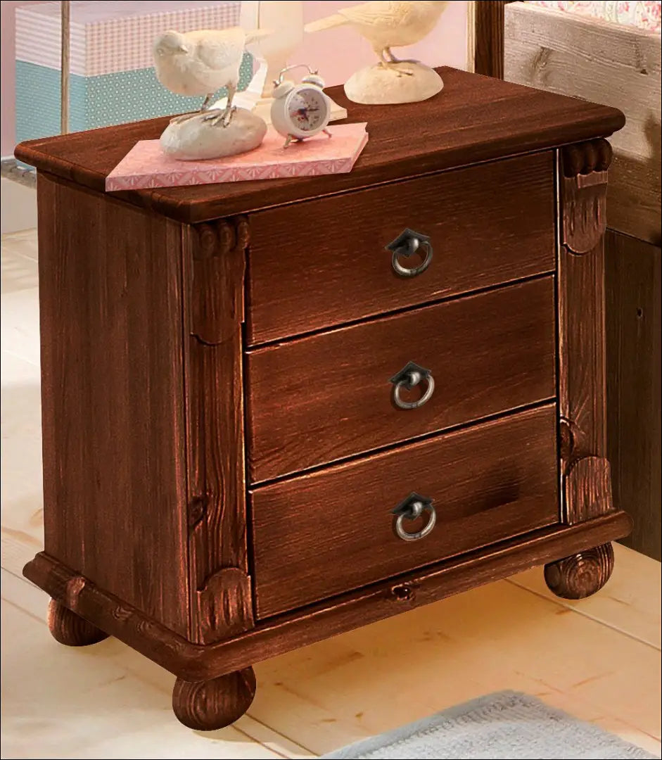 Naktinis staliukas GI914 - €75 Save 50% 50-100, __label:Pristatymas 1-2 d.d., color-ruda, material-medzio-masyvas,