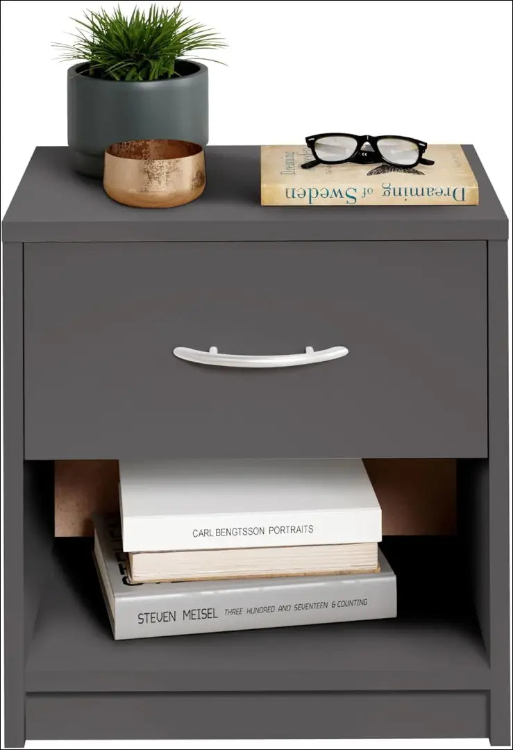Naktinis staliukas GI964 - €17 Save 50% __label:Pristatymas 1-2 d.d., color-pilka, material-mediena, miegamojo,