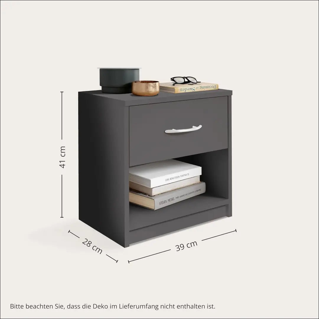 Naktinis staliukas GI964 - €17 Save 50% __label:Pristatymas 1-2 d.d., color-pilka, material-mediena, miegamojo,