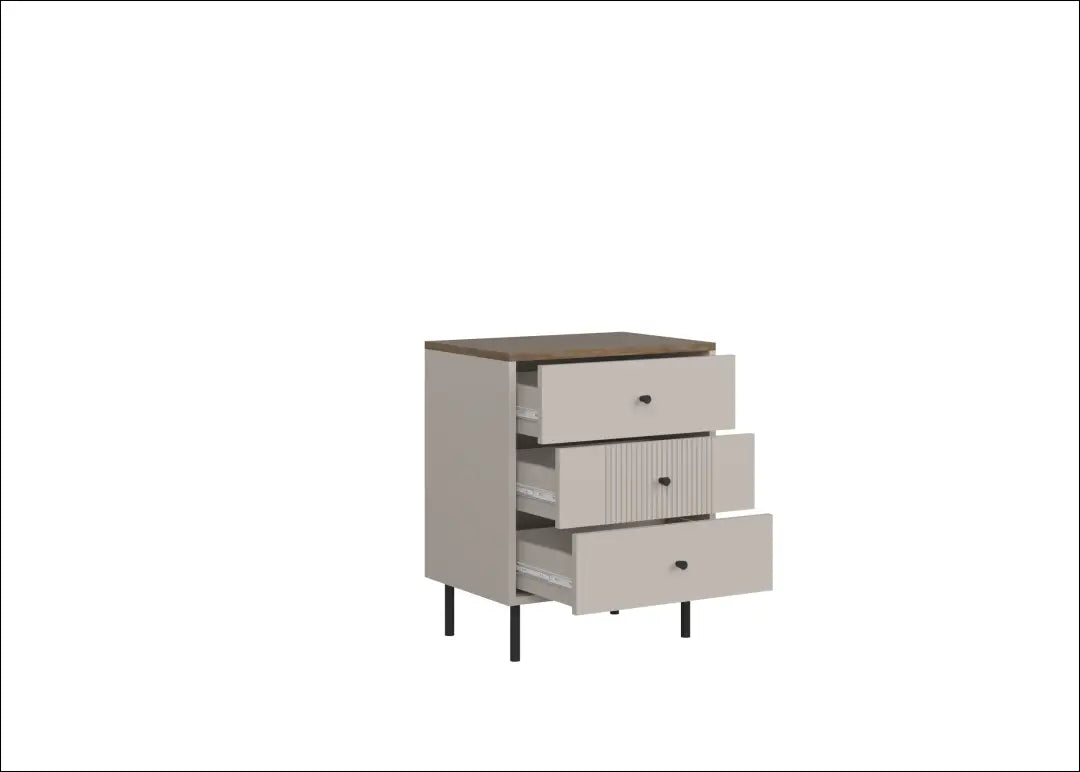 Naktinis staliukas kašmyro spalvos su 3 stalčiais KM005 - €109 Save 15% 100-200, __label:Pristatymas 5-14 d.d.,