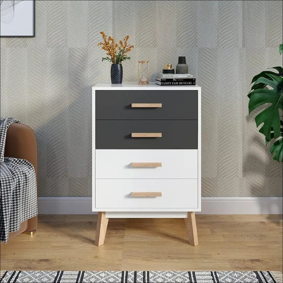 Naktinis staliukas/komoda GI608 - €47 Save 50% 25-50, __label:Pristatymas 1-2 d.d., color-balta, color-pilka, komodos