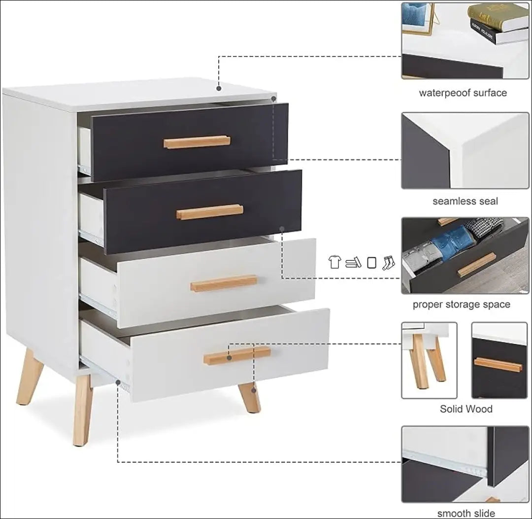 Naktinis staliukas/komoda GI608 - €47 Save 50% 25-50, __label:Pristatymas 1-2 d.d., color-balta, color-pilka, komodos