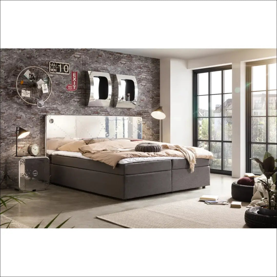 Naktinis staliukas ’Seifas’ GI597 - €149 Save 50% 100-200, __label:Pristatymas 1-2 d.d., color-sidabrine,