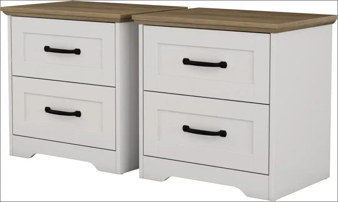 Naktinių staliukų komplektas (2vnt) GI998 - €99 Save 50% 50-100, __label:Pristatymas 1-2 d.d., color-balta, color-ruda,