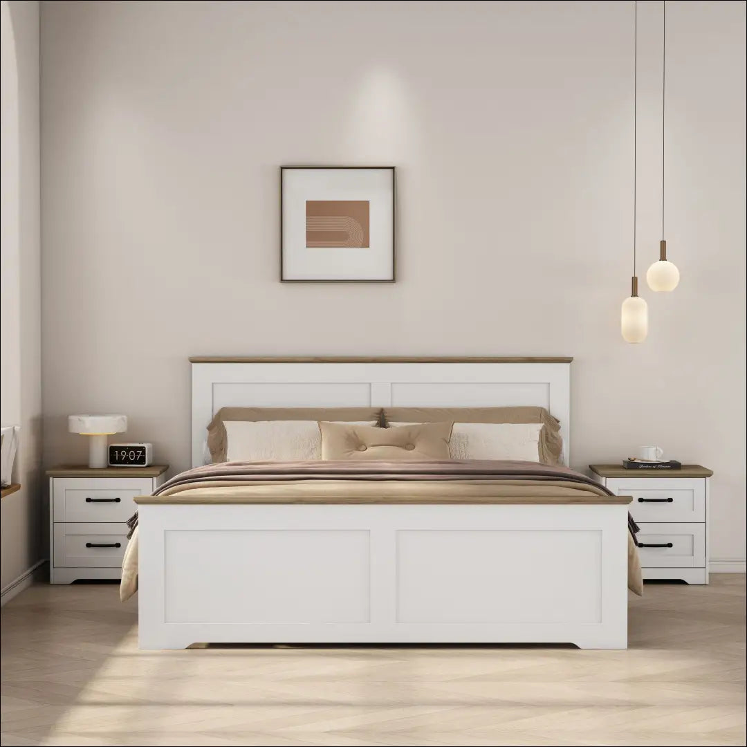 Naktinių staliukų komplektas (2vnt) GI998 - €99 Save 50% 50-100, __label:Pristatymas 1-2 d.d., color-balta, color-ruda,