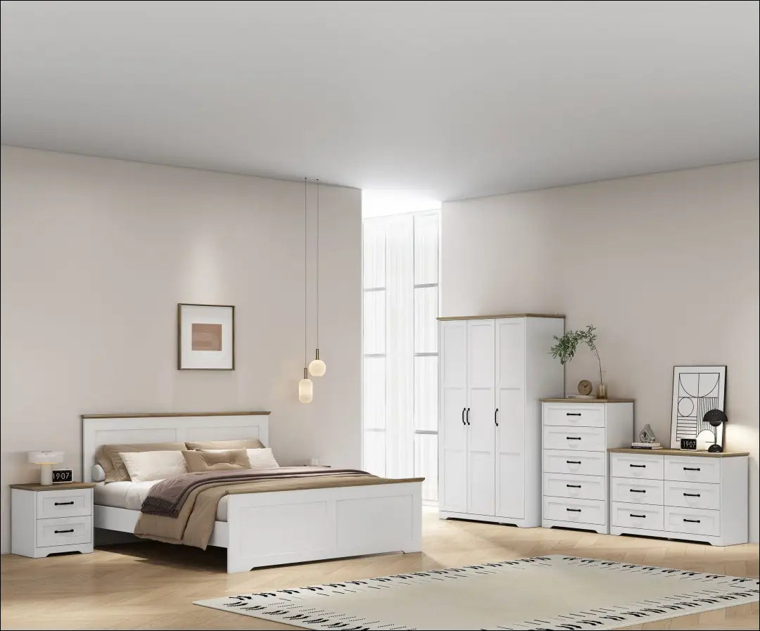 Naktinių staliukų komplektas (2vnt) GI998 - €99 Save 50% 50-100, __label:Pristatymas 1-2 d.d., color-balta, color-ruda,