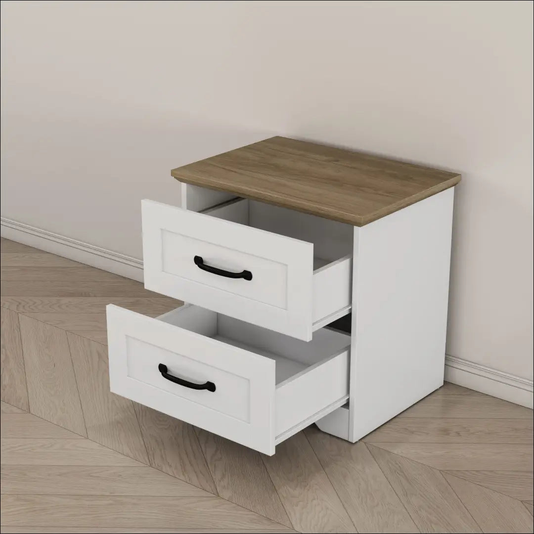Naktinių staliukų komplektas (2vnt) GI998 - €99 Save 50% 50-100, __label:Pristatymas 1-2 d.d., color-balta, color-ruda,