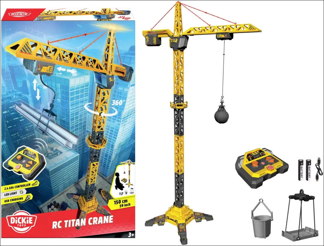 Nuotoliniu būdu valdomas žaislinis kranas „Dickie Toys“ DI12489 - €33 Save 50% 25-50, __label:Pristatymas 1-2 d.d.,