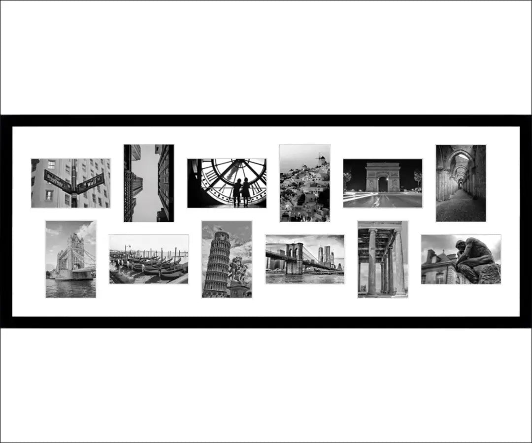 Nuotraukų rėmelis 12-ai nuotraukų DI10648 - €32 Save 50% 25-50, __label:Pristatymas 1-2 d.d., color-balta, color-juoda,