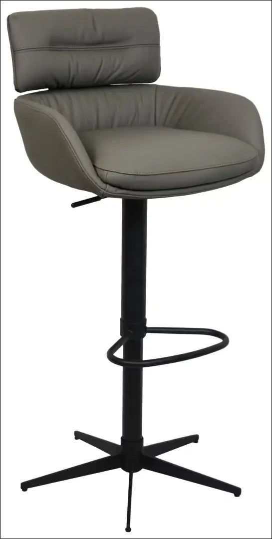 Odinė baro kėdė VI1294 - €180 Save 50% 100-200, __label:Pristatymas 1-2 d.d., baro-kedes, color-pilka, material-oda