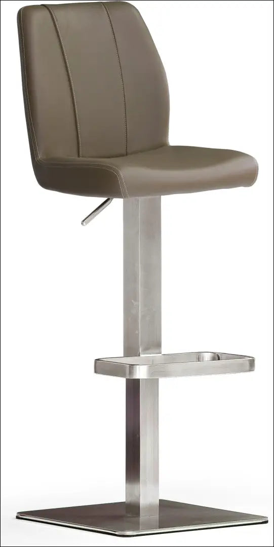 Odinė baro kėdė VI1462 - €190 Save 50% 100-200, __label:Pristatymas 1-2 d.d., baro-kedes, color-ruda, color-sidabrine