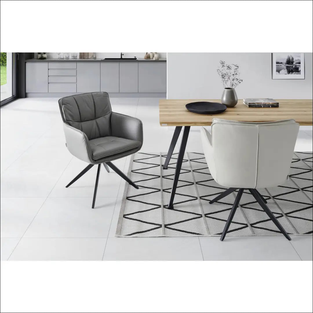 Odinė kėdė VI1277 - €130 Save 50% 100-200, __label:Pristatymas 1-2 d.d., biuro-baldai, biuro-kedes, color-pilka €100