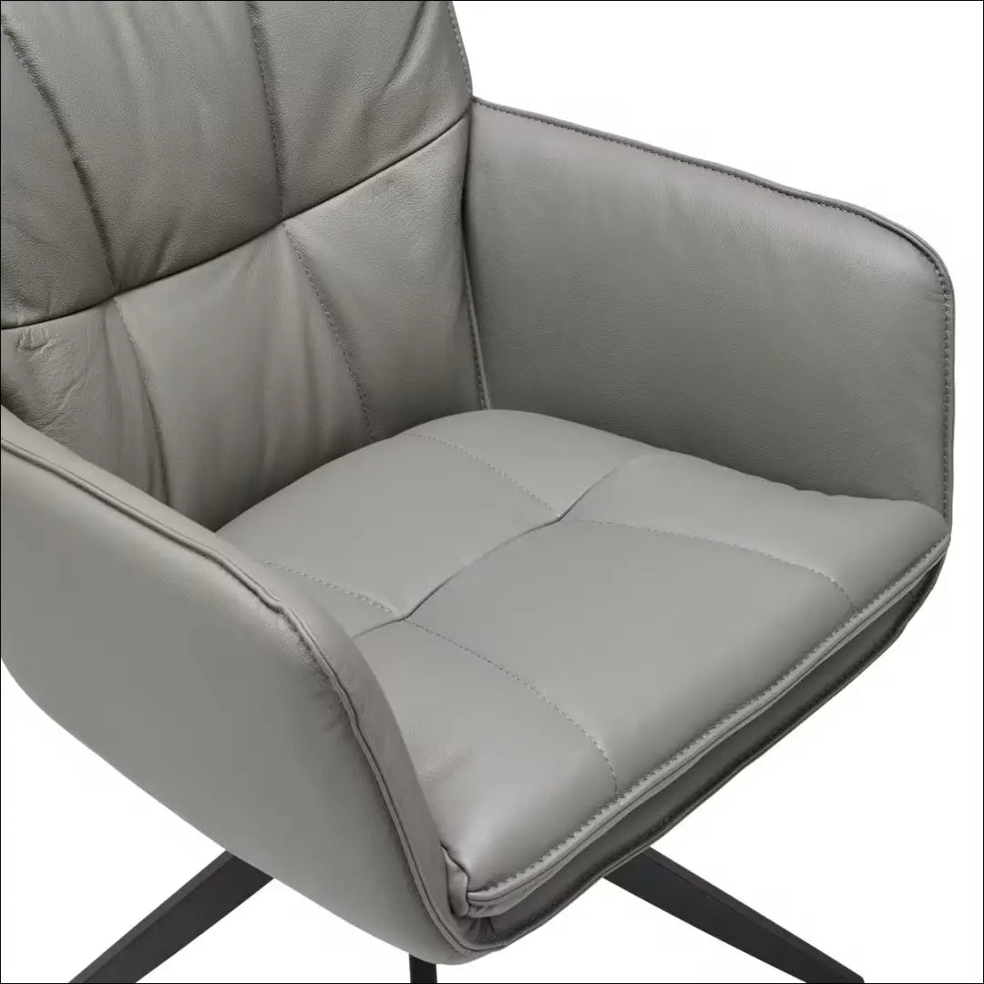 Odinė kėdė VI1277 - €130 Save 50% 100-200, __label:Pristatymas 1-2 d.d., biuro-baldai, biuro-kedes, color-pilka €100