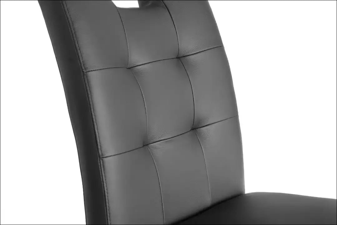Odinė kėdė VI1612 - €107 Save 50% 100-200, __label:Pristatymas 1-2 d.d., color-juoda, kedes-valgomojo, material-oda