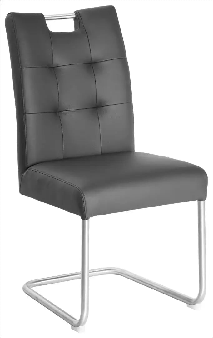 Odinė kėdė VI1612 - €107 Save 50% 100-200, __label:Pristatymas 1-2 d.d., color-juoda, kedes-valgomojo, material-oda