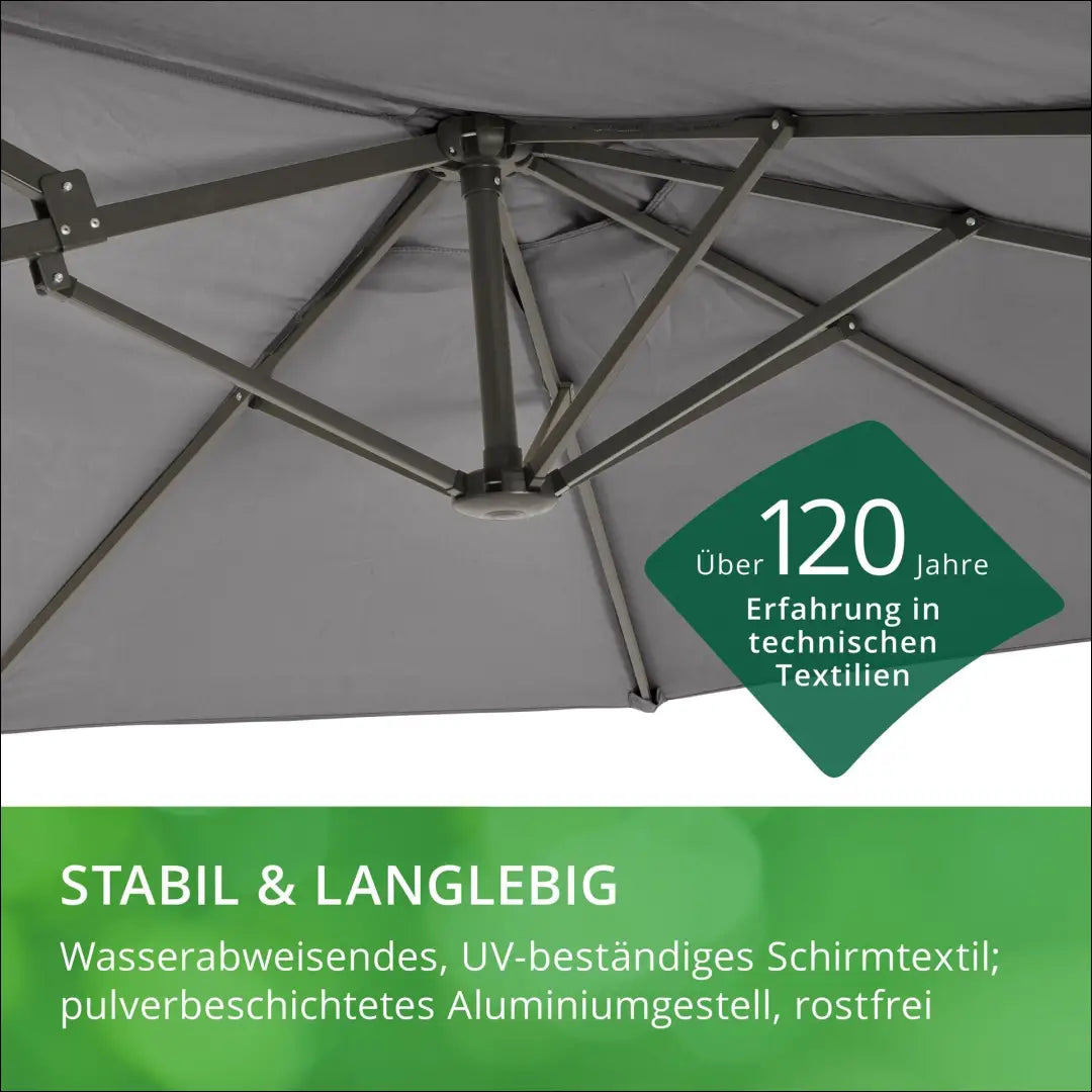 Ovalus skėtis LI640 - €92 Save 50% 50-100, __label:Pristatymas 1-2 d.d., color-pilka, lauko baldai, material-metalas