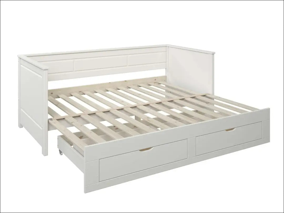 Padidinama lova su stalčiais GI946 - €210 Save 55% __label:Pristatymas 1-2 d.d., color-balta, material-medzio-masyvas,
