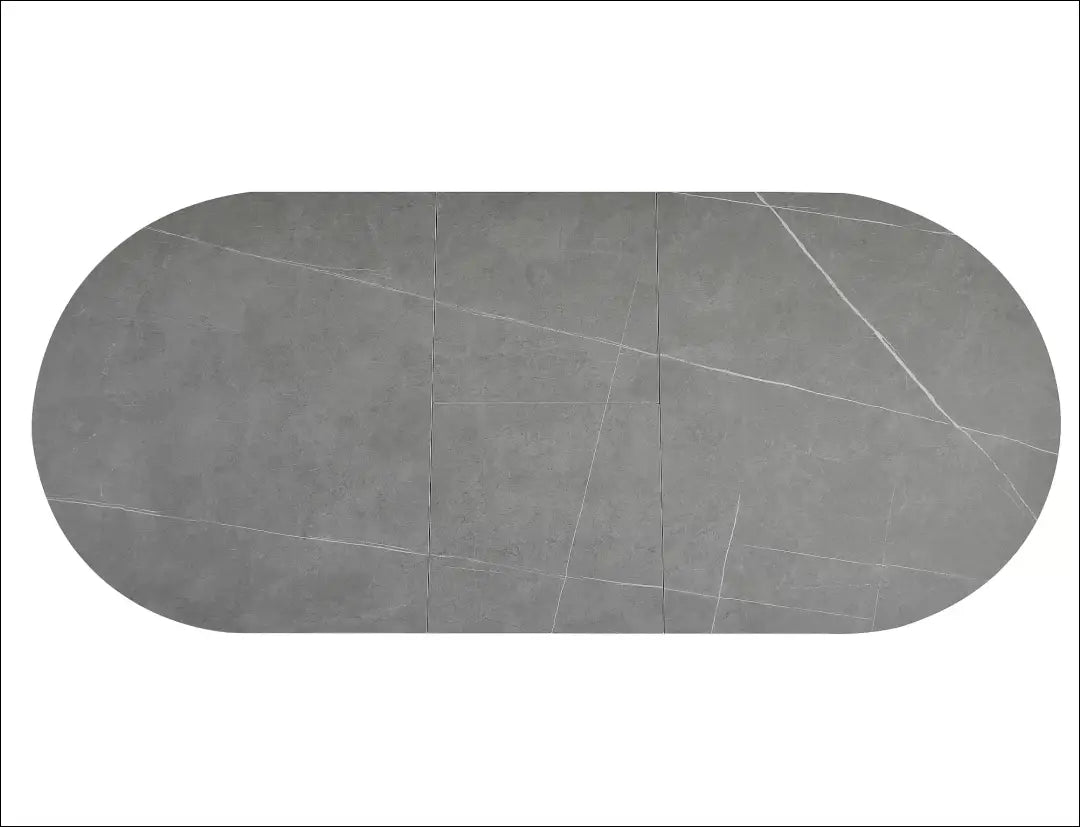Padidinamas ovalus valgomojo stalas AL012 - €463 Save 20% __label:Pristatymas 5-14 d.d., color-juoda, color-pilka,