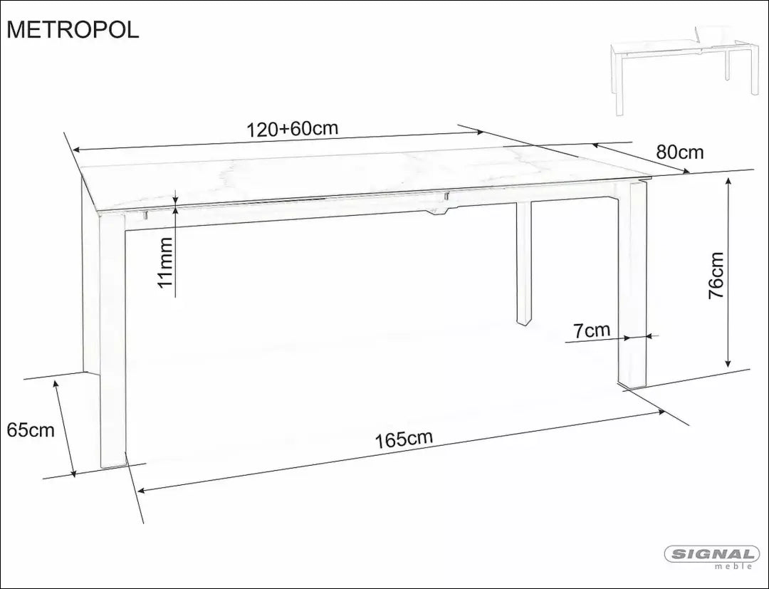 Padidinamas valgomojo stalas AL007 - €671 Save 20% __label:Pristatymas 5-14 d.d., color-juoda, material-keramika,