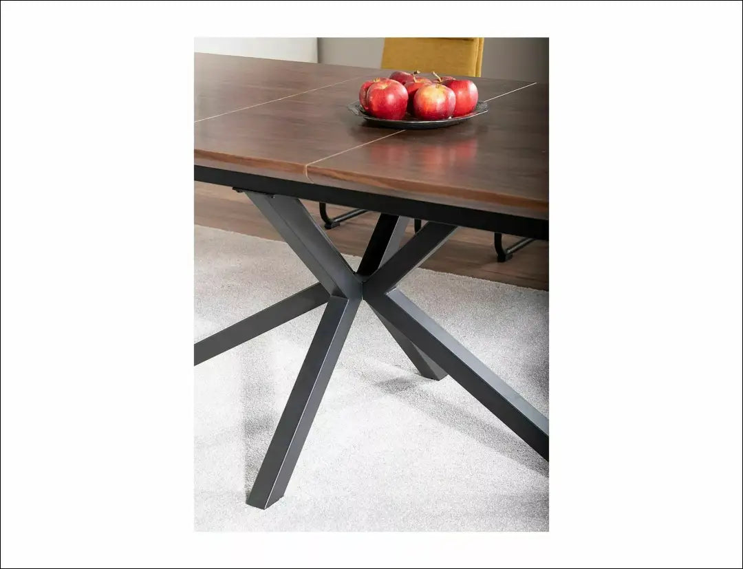 Padidinamas valgomojo stalas AL013 - €479 Save 20% __label:Pristatymas 5-14 d.d., color-juoda, color-ruda,