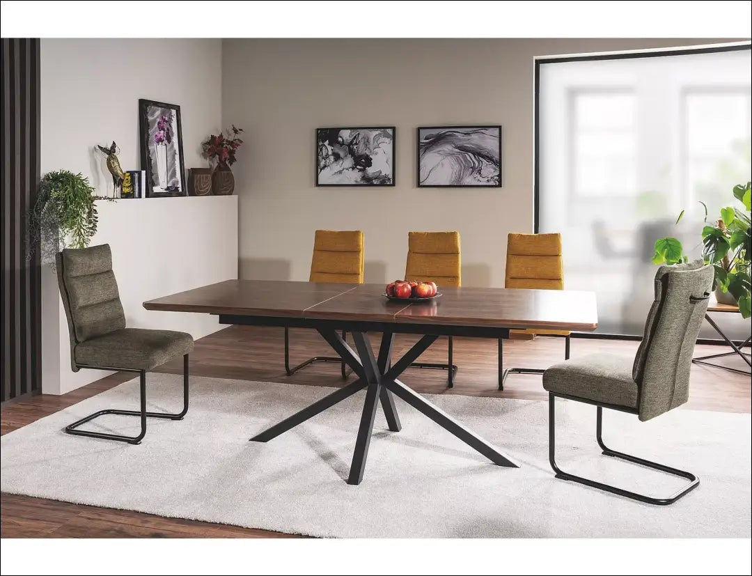 Padidinamas valgomojo stalas AL013 - €479 Save 20% __label:Pristatymas 5-14 d.d., color-juoda, color-ruda,