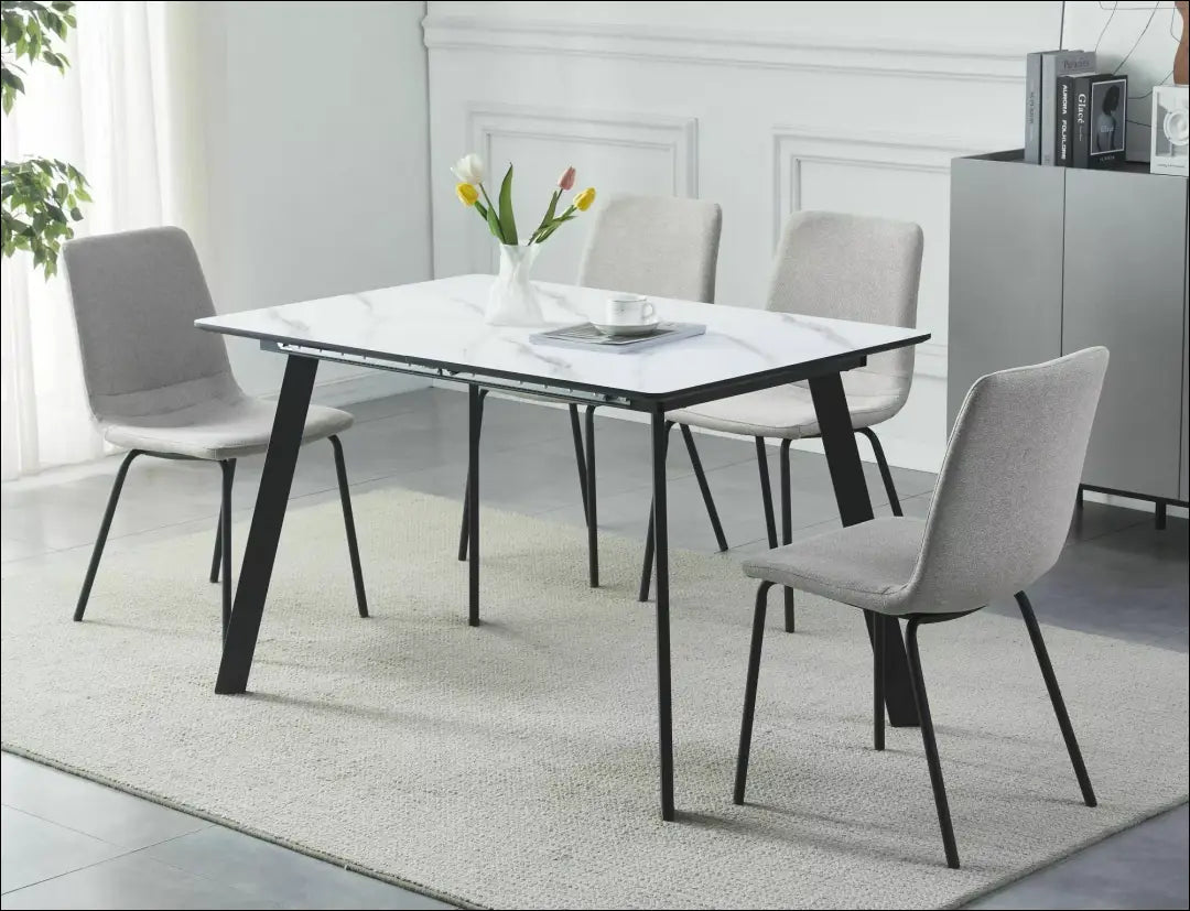 Padidinamas valgomojo stalas AL1010 - €215 Save 20% __label:Pristatymas 5-14 d.d., color-balta, color-juoda,