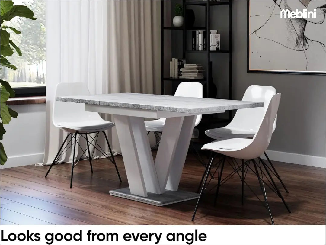 Padidinamas valgomojo stalas VI1087 - €135 Save 50% 100-200, __label:Pristatymas 1-2 d.d., color-balta, color-pilka,