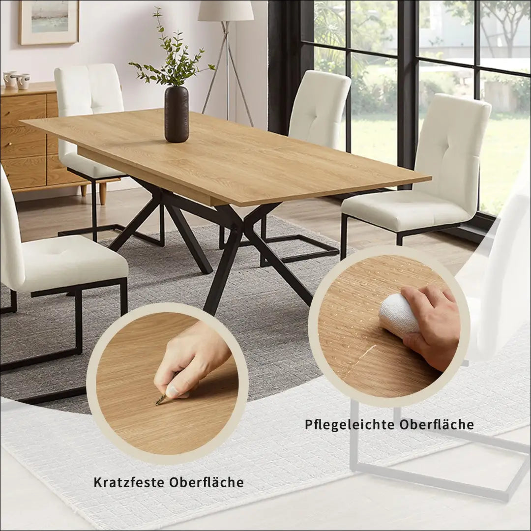 Padidinamas valgomojo stalas VI1187 - €210 Save 50% __label:Pristatymas 1-2 d.d., color-juoda, color-ruda,