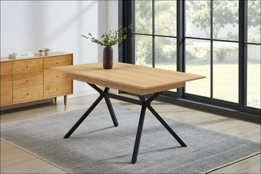 Padidinamas valgomojo stalas VI1187 - €210 Save 50% __label:Pristatymas 1-2 d.d., color-juoda, color-ruda,