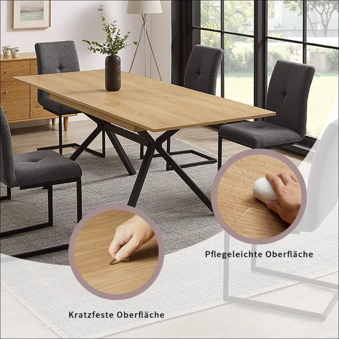 Padidinamas valgomojo stalas VI1187 - €210 Save 50% __label:Pristatymas 1-2 d.d., color-juoda, color-ruda,