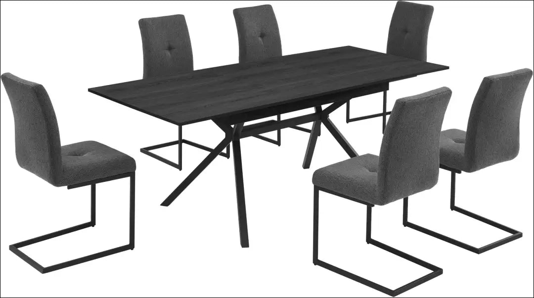 Padidinamas valgomojo stalas VI1224 - €205 Save 50% __label:Pristatymas 1-2 d.d., color-juoda, material-mediena,