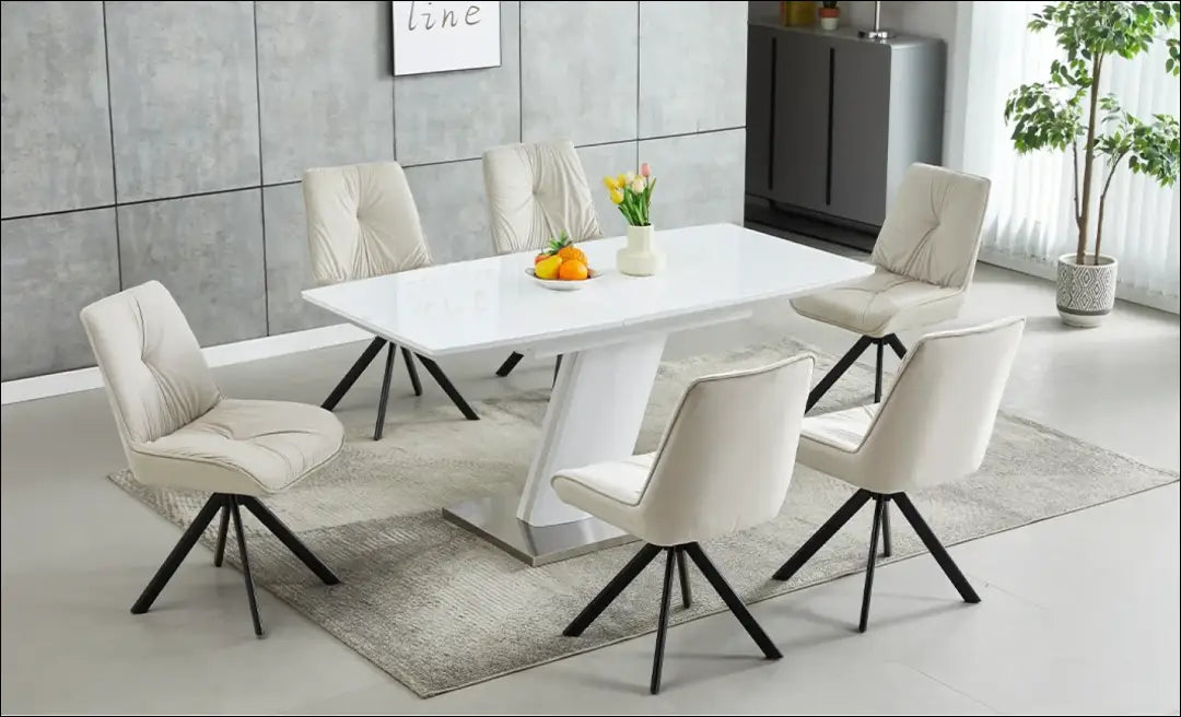 Padidinamas valgomojo stalas VI1442 - €190 Save 70% 100-200, __label:Pristatymas 1-2 d.d., color-balta,