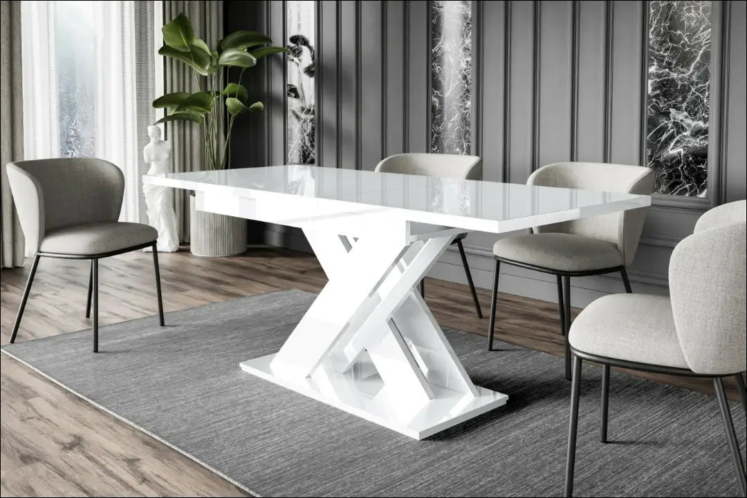 Padidinamas valgomojo stalas VI1468 - €234 Save 40% __label:Pristatymas 1-2 d.d., color-balta, material-mediena,