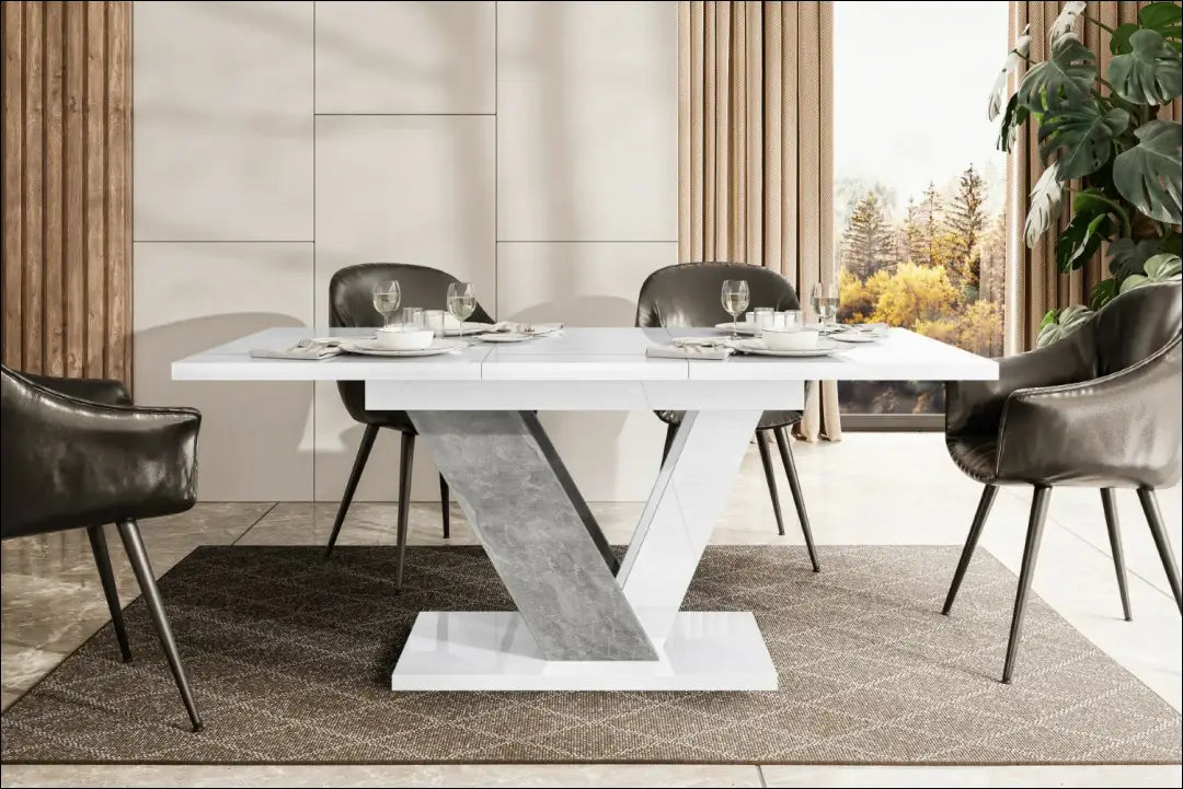 Padidinamas valgomojo stalas VI1469 - €222 Save 40% __label:Pristatymas 1-2 d.d., color-balta, color-pilka,