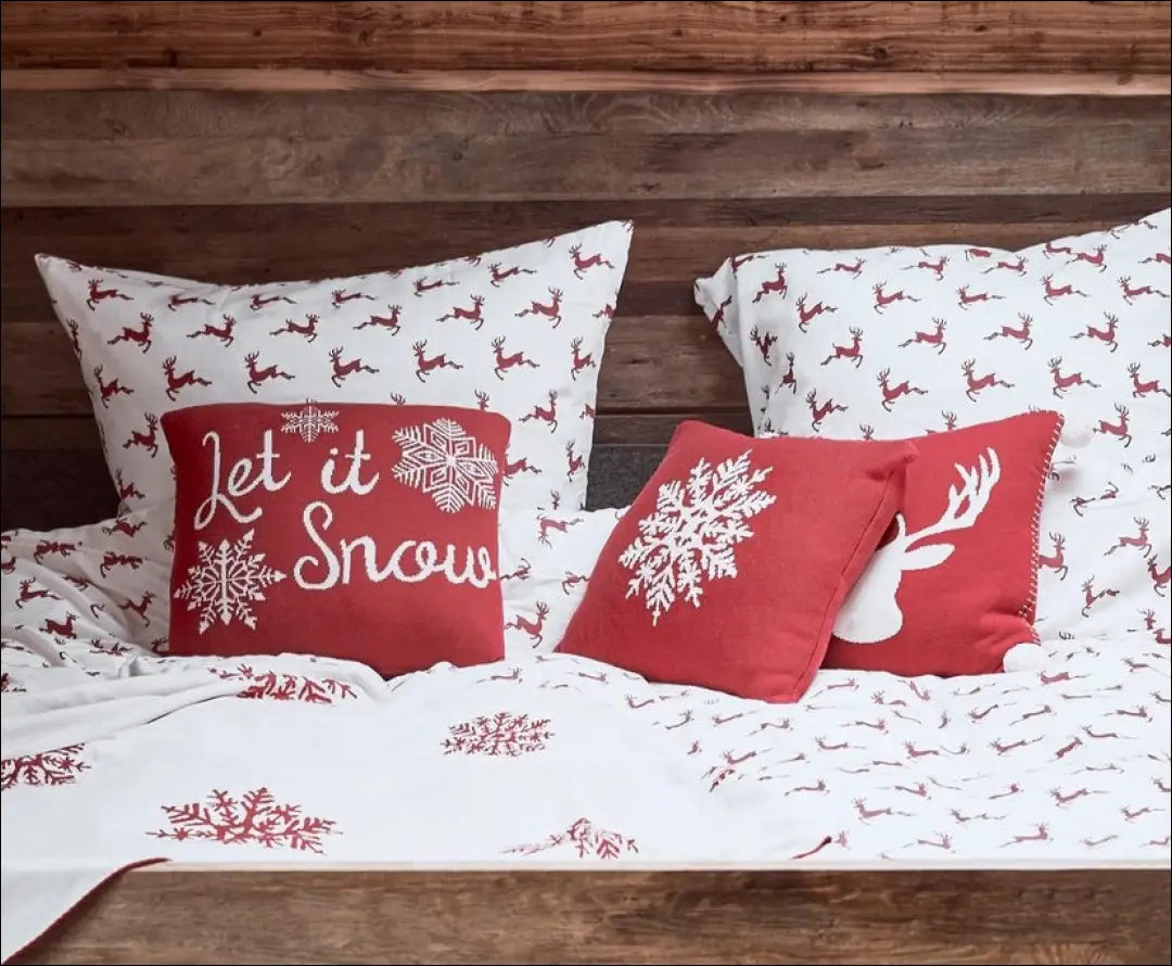 Pagalvės užvalkalas DI10618 - €5 Save 50% __label:Pristatymas 1-2 d.d., color-balta, color-raudona, material-flanele,