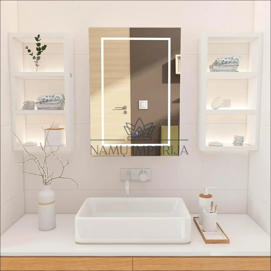 Pakabinama LED vonios spintelė KI1126 - €88 Save 50% 50-100, __label:Pristatymas 1-2 d.d., color-balta,