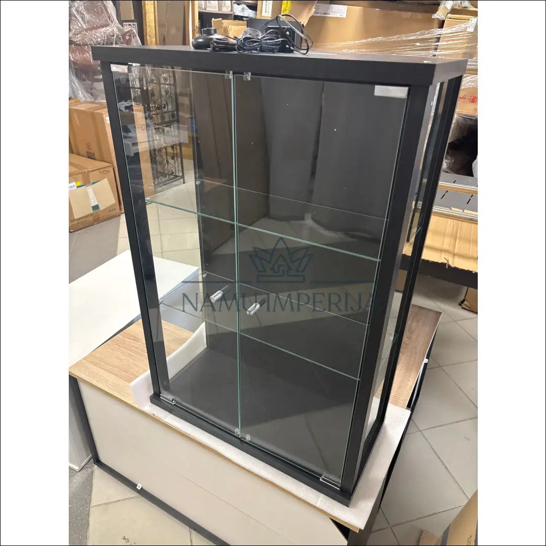Pakabinama stiklinė spintelė su apšvietimu KI1258 €40 Save 70% 25 50, __label:Pristatymas 1 2 d.d., color juoda,