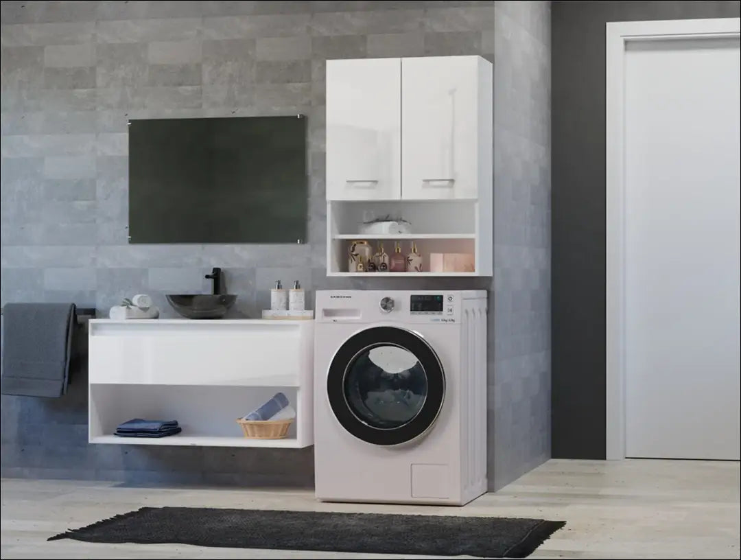 Pakabinama vonios spintelė KI1341 - €25 Save 70% 25-50, __label:Pristatymas 1-2 d.d., color-balta, material-mediena,