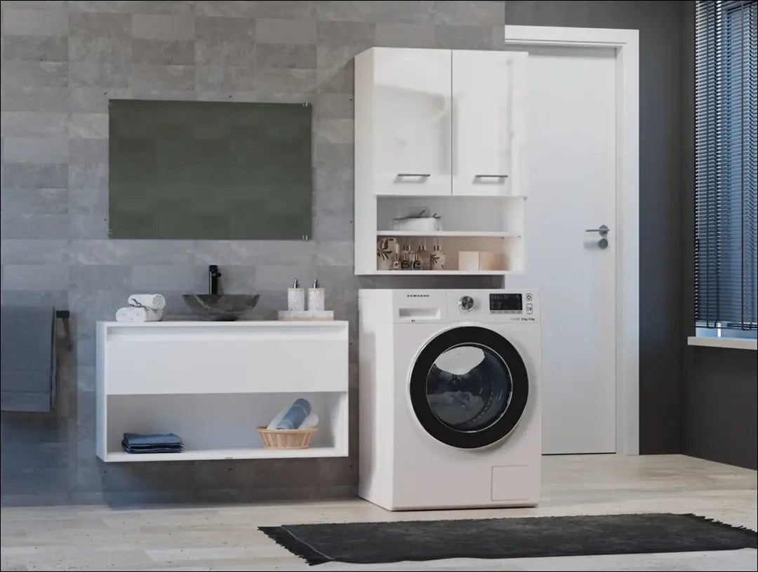 Pakabinama vonios spintelė KI1341 - €25 Save 70% 25-50, __label:Pristatymas 1-2 d.d., color-balta, material-mediena,