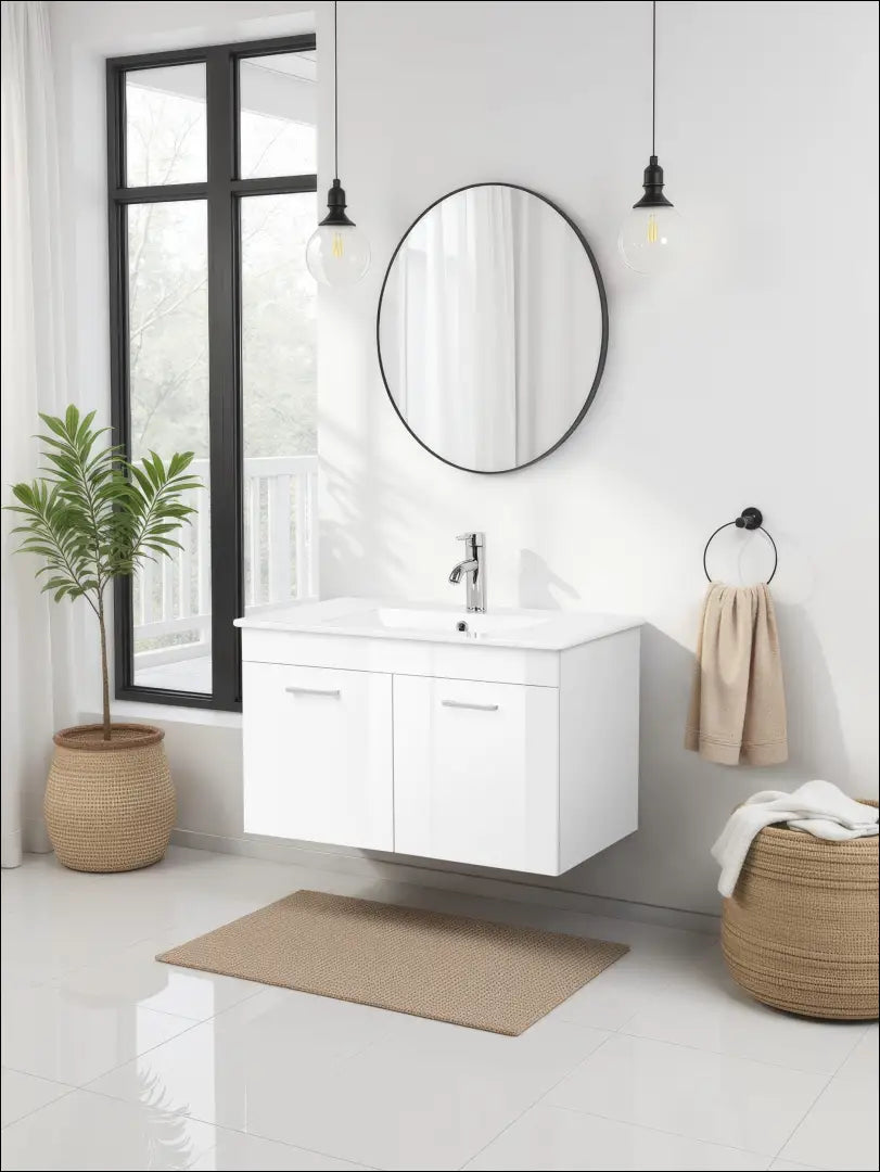 Pakabinama vonios spintelė su kriaukle KI1779 - €140 Save 50% 100-200, __label:Pristatymas 1-2 d.d., color-balta,