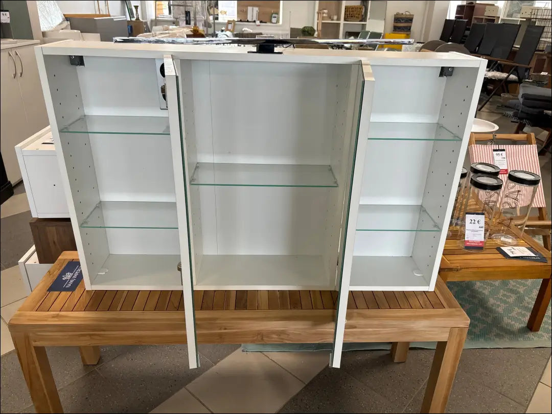 Pakabinama vonios spintelė su LED apšvietimu KI973 - €70 Save 60% 50-100, color-balta, material-mdf, material-stiklas,