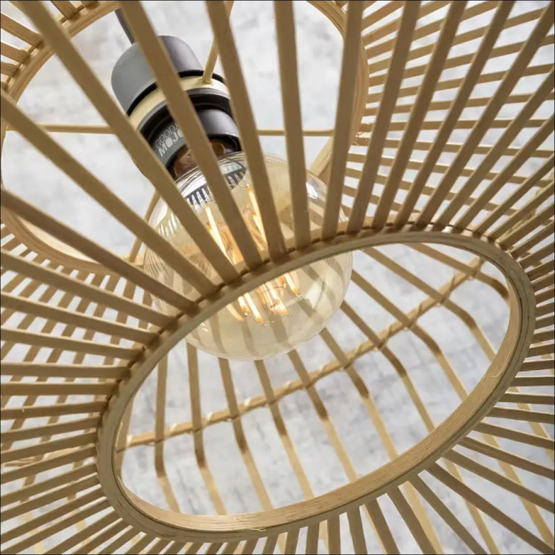 Pakabinamas bambukinis šviestuvas DI9763 - €65 Save 55% 50-100, __label:Pristatymas 1-2 d.d., color-ruda, interjeras,