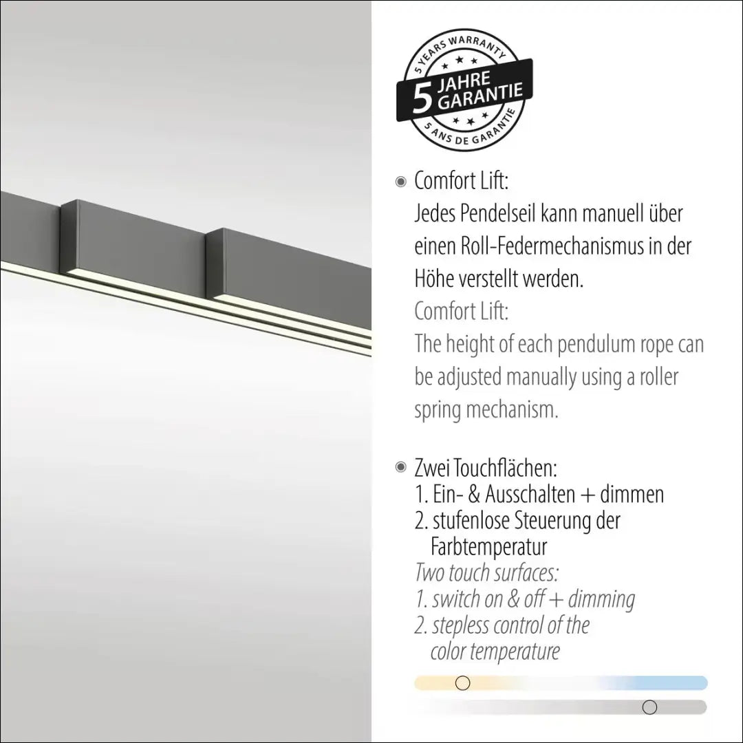 Pakabinamas LED šviestuvas DI12664 - €220 Save 50% __label:Pristatymas 1-2 d.d., color-pilka, interjeras,