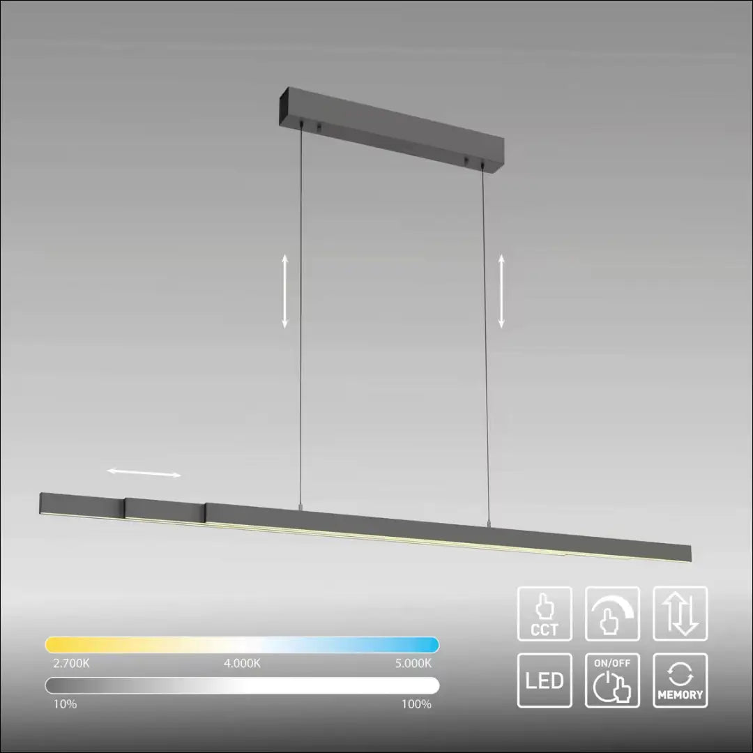 Pakabinamas LED šviestuvas DI12664 - €220 Save 50% __label:Pristatymas 1-2 d.d., color-pilka, interjeras,
