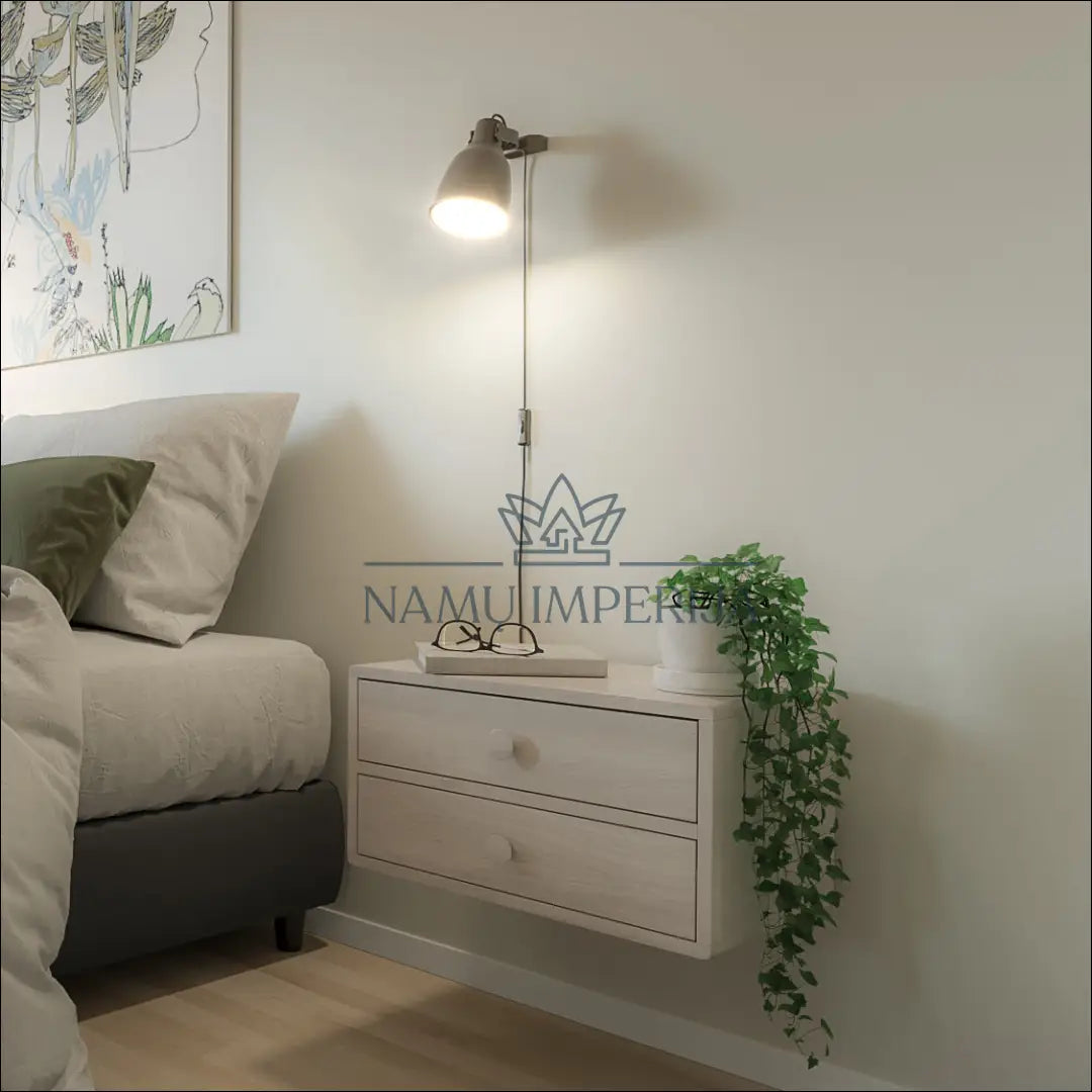 Pakabinamas naktinis staliukas GI603 - €114 Save 50% 100-200, __label:Pristatymas 1-2 d.d., color-balta,