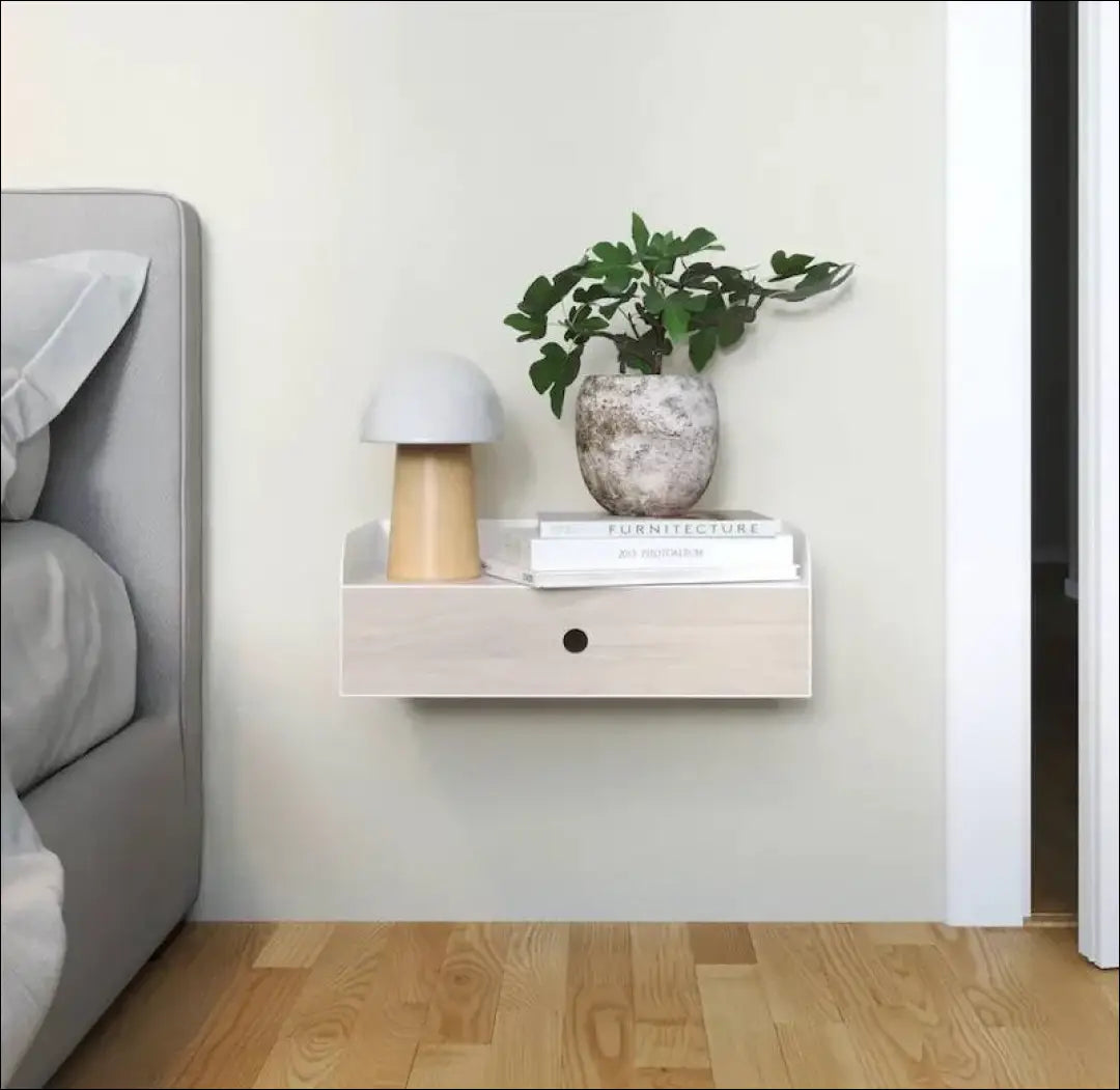 Pakabinamas naktinis staliukas GI627 - €110 Save 50% 100-200, __label:Pristatymas 1-2 d.d., color-balta, color-ruda,