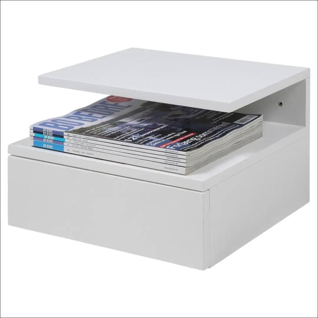 Pakabinamas naktinis staliukas GI642 - €32 Save 50% 25-50, __label:Pristatymas 1-2 d.d., color-balta, material-mdf,